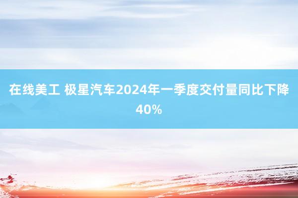 在线美工 极星汽车2024年一季度交付量同比下降40%